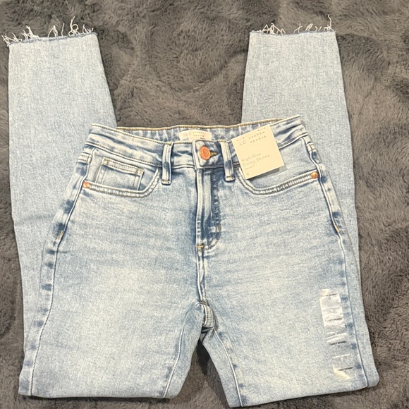 Light Blue Distressed Lauren Conrad Women Jeans size 0 NEW - Picture 1 of 6